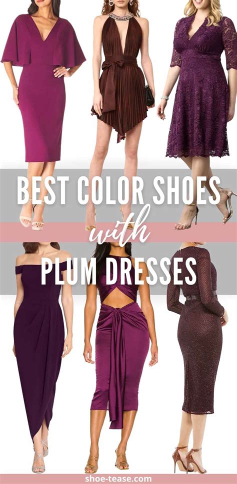 what shoes to wear with plum dress